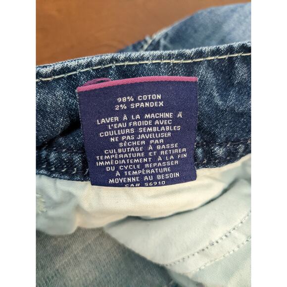 Vigoss The Chelsea Capri Jeans 1 Blue W29 L19 Thick Stitching Straight Leg Denim - Picture 10 of 12